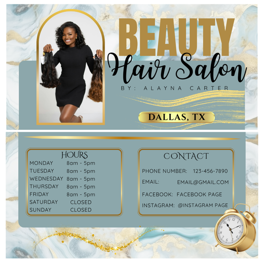 The Beauty Boss Ocean Marble - Acuity Template