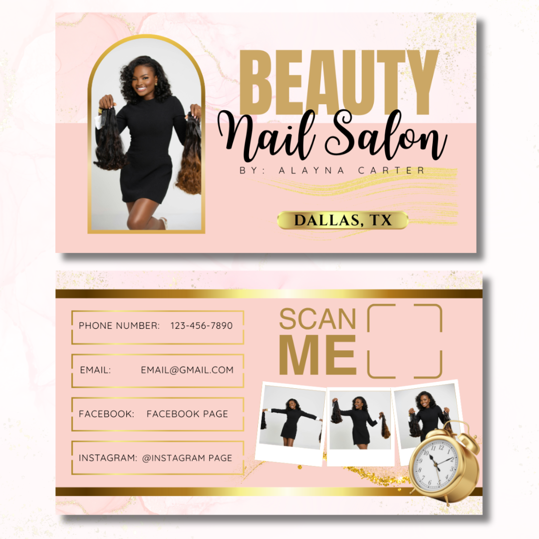 The Beauty Boss Blush Champagne - Business Card