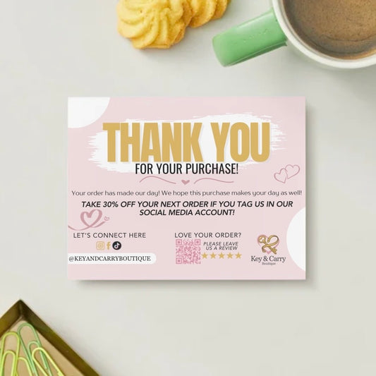 Pretty Girl Thank You Card