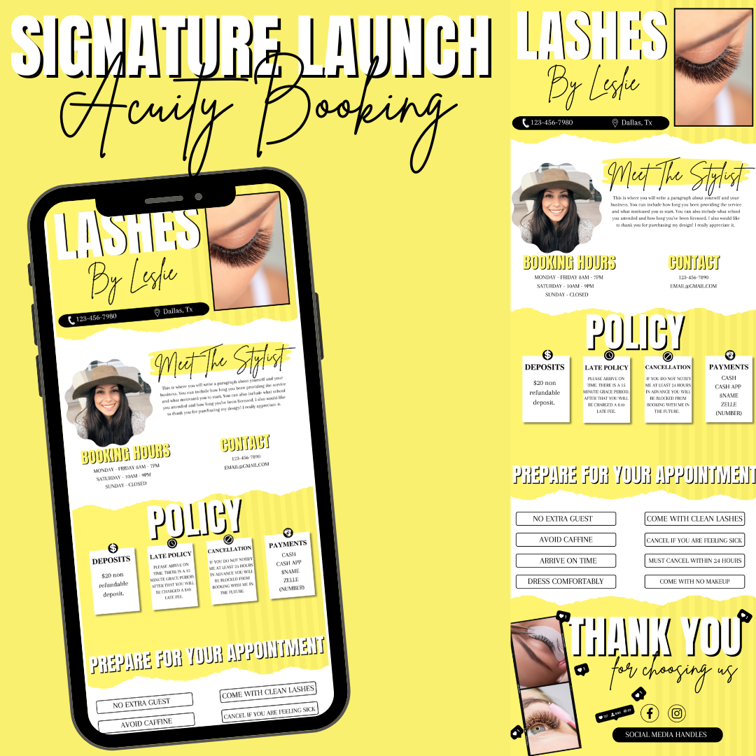 Signature Launch Mellow Yellow - Acuity Template