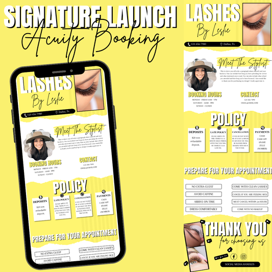 Signature Launch Mellow Yellow - Acuity Template