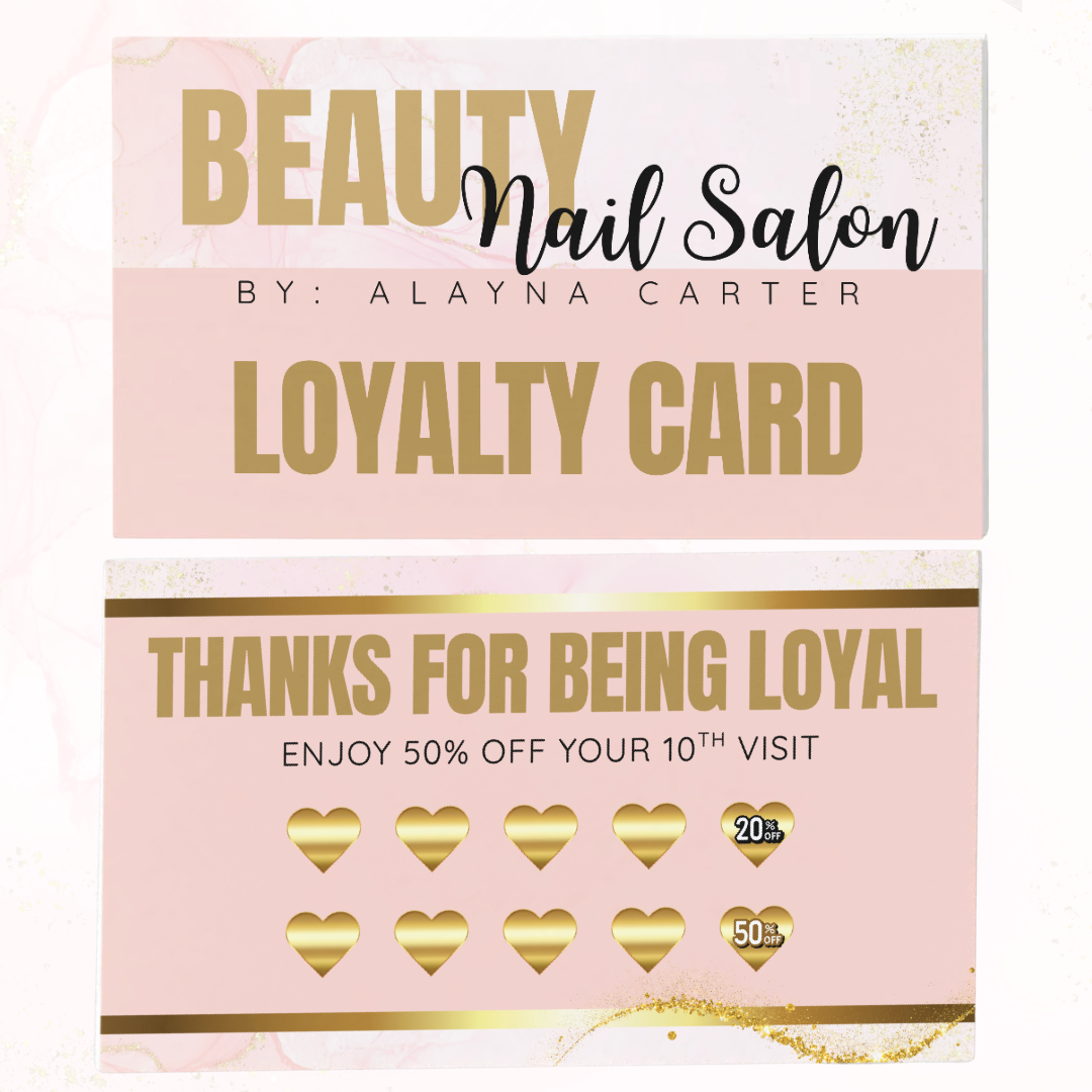 The Beauty Boss Blush Champagne - Loyalty Card