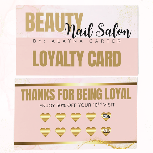 The Beauty Boss Blush Champagne - Loyalty Card