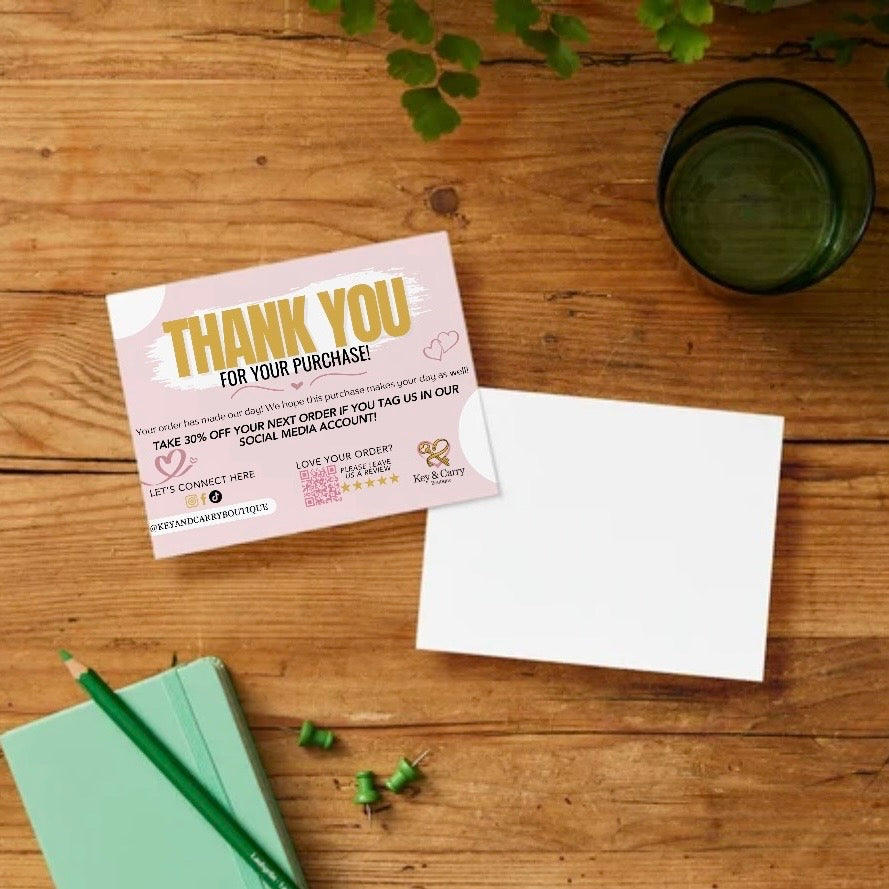 Pretty Girl Thank You Card